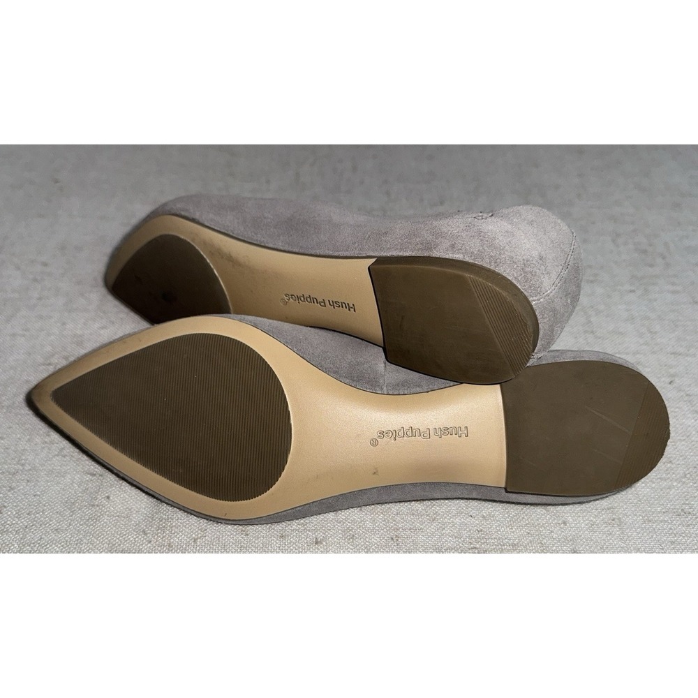 Hush Puppies Hazel Pointe Loafer Flats Women's 8.5 Gray Suede Shoes Slip On - Picture 4 of 8